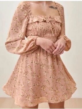 long sleeve mini lace dress Red Dahlia Satin and Lace Mini Dress
